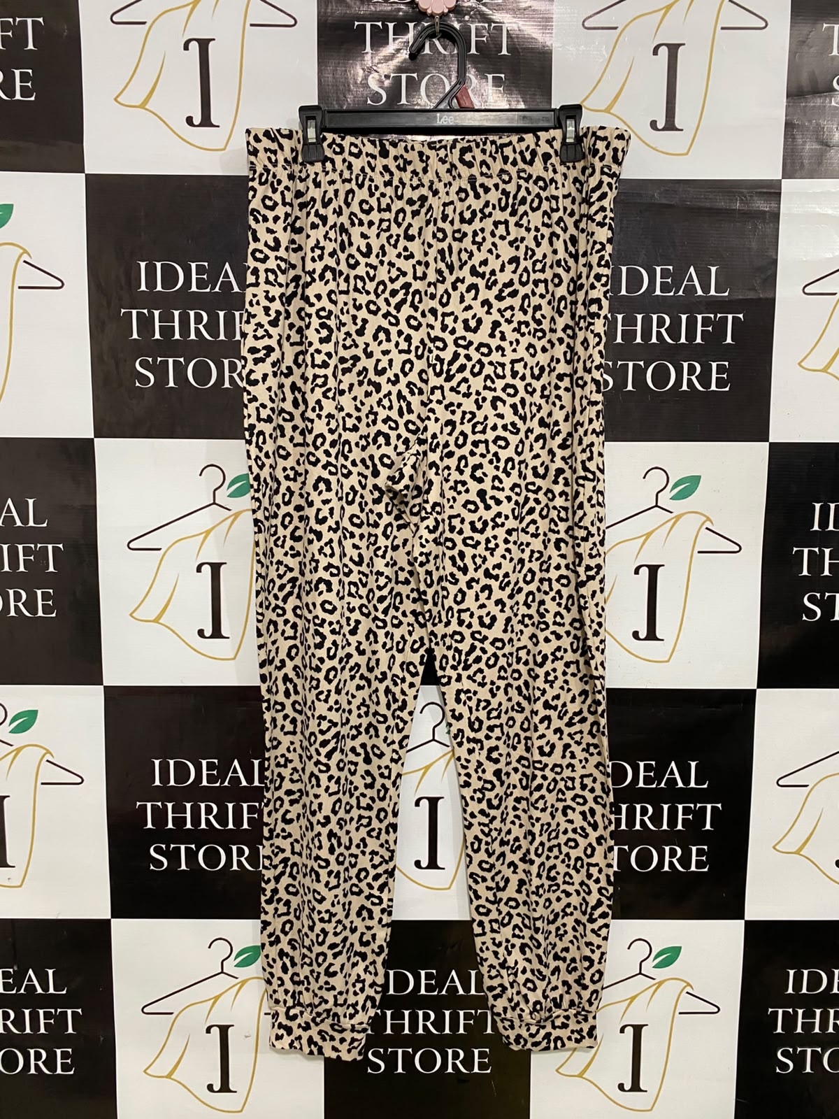 NEW LOOK |XL| WAIST 34| A34| LEOPARD PRINT HIGH-WAISTED STRETCH JOGGER LOUNGE PANTS