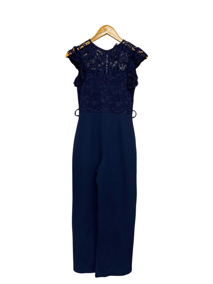 QUIZ |S| BUST 15| A35| NAVY BLUE LACE BODICE SLEEVELESS JUMPSUIT