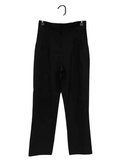 NEW LOOK |S| WAIST 26| A36| BLACK HIGH-RISE TAILORED PLEATED TROUSERS