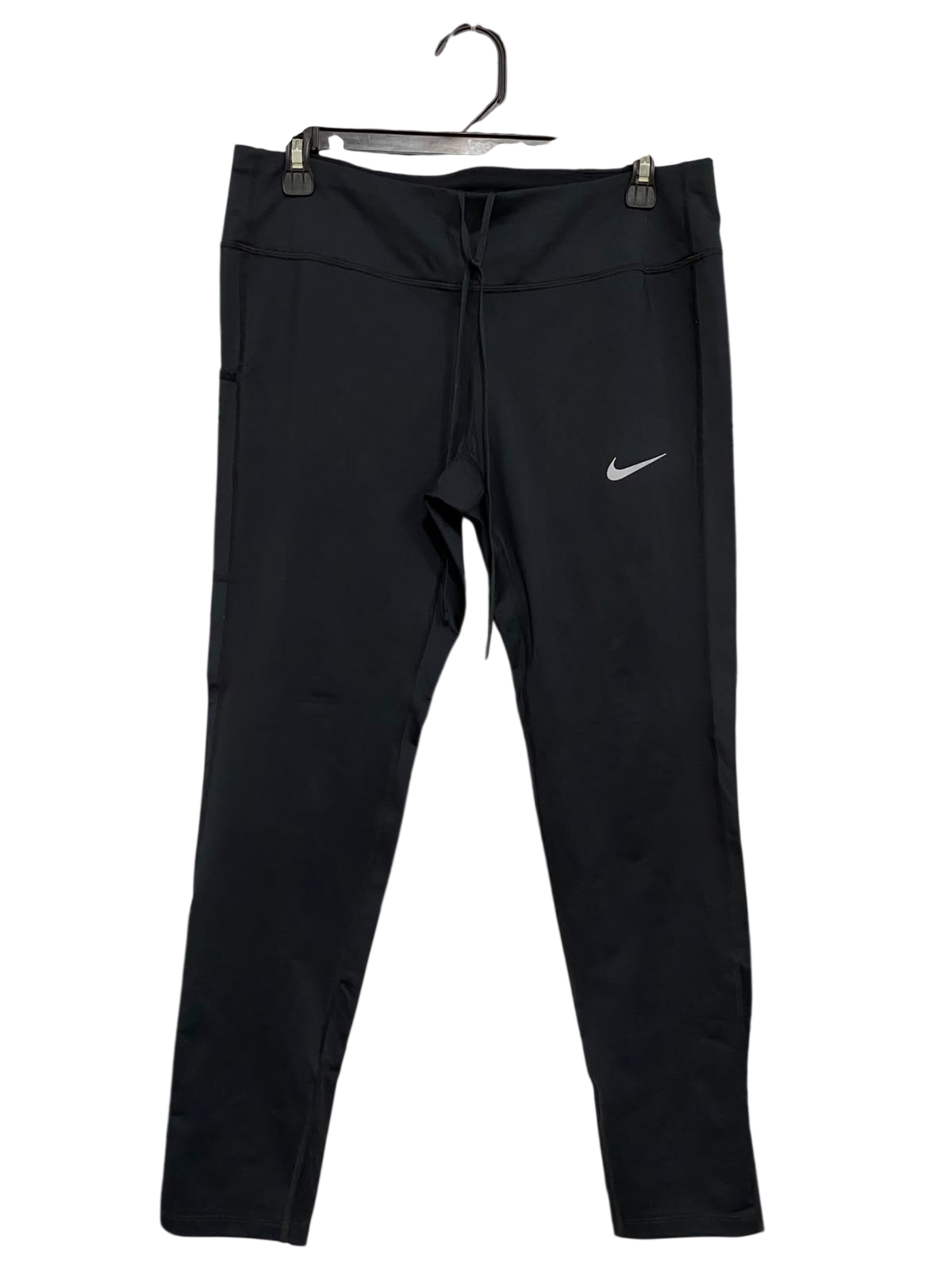 NIKE |L| WAIST 30| A36| BLACK PERFORMANCE-STRETCH DRAWSTRING LEGGINGS