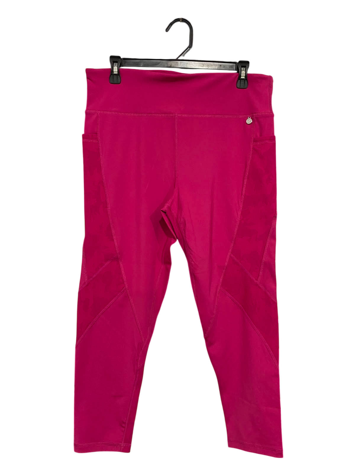 REPREVE |L| WAIST 32| A36| MAGENTA HIGH-WAISTED PERFORMANCE ACTIVEWEAR LEGGINGS WITH SIDE POCKETS