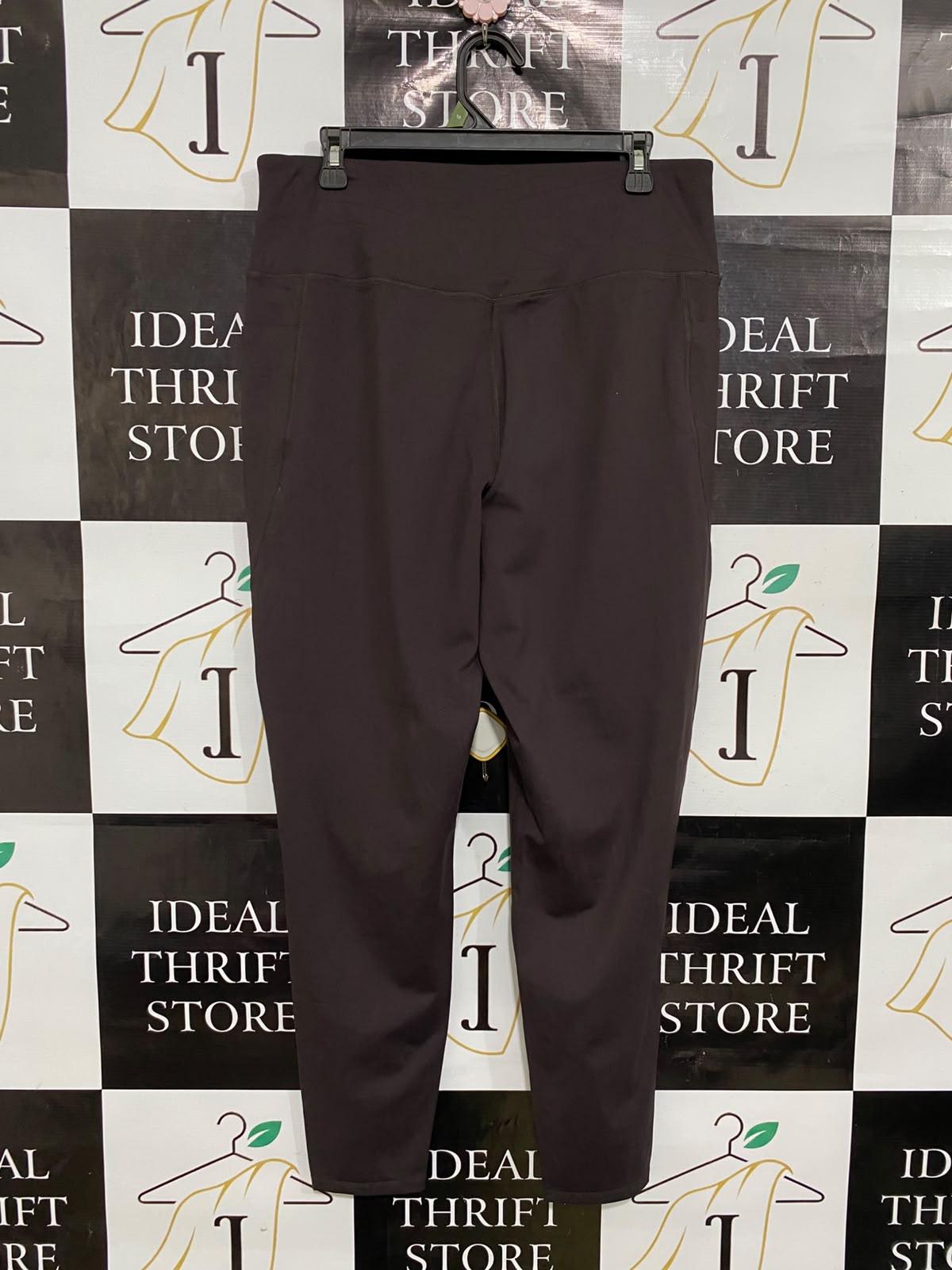 TARGET ACTIVE |XL| WAIST 32| A36| DARK BROWN HIGH-WAISTED PERFORMANCE ACTIVEWEAR LEGGINGS WITH SIDE POCKETS