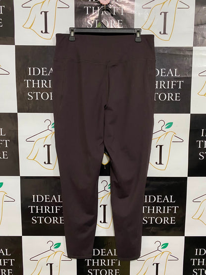 TARGET ACTIVE |XL| WAIST 32| A36| DARK BROWN HIGH-WAISTED PERFORMANCE ACTIVEWEAR LEGGINGS WITH SIDE POCKETS