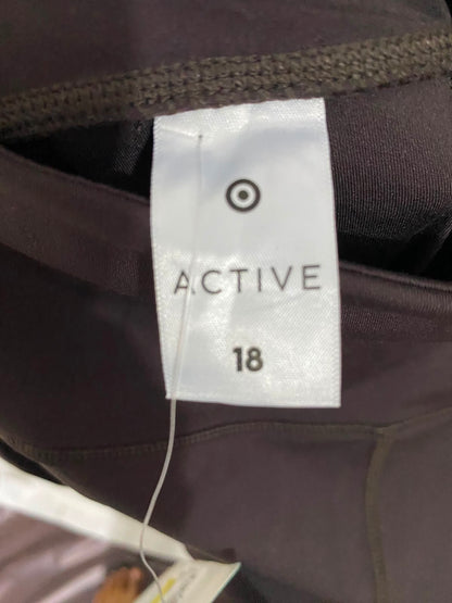 TARGET ACTIVE |XL| WAIST 32| A36| DARK BROWN HIGH-WAISTED PERFORMANCE ACTIVEWEAR LEGGINGS WITH SIDE POCKETS