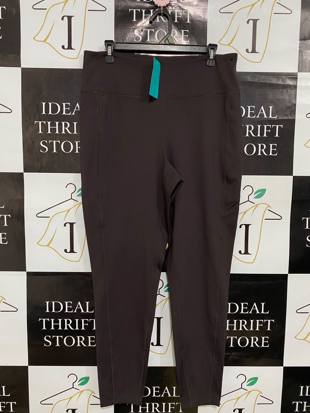 TARGET ACTIVE |XL| WAIST 32| A36| DARK BROWN HIGH-WAISTED PERFORMANCE ACTIVEWEAR LEGGINGS WITH SIDE POCKETS