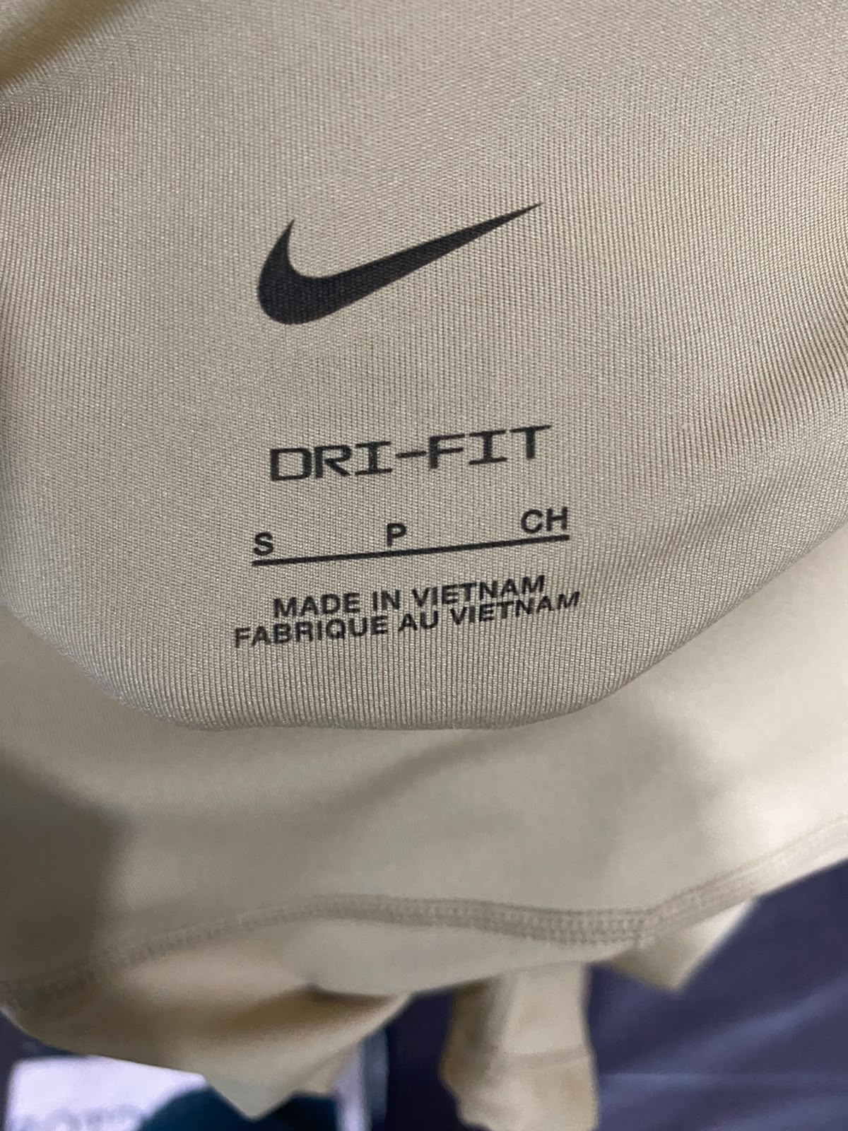 NIKE |S| WAIST 24| A36| BEIGE HIGH-WAISTED PERFORMANCE STRETCH LEGGINGS WITH SWOOSH LOGO