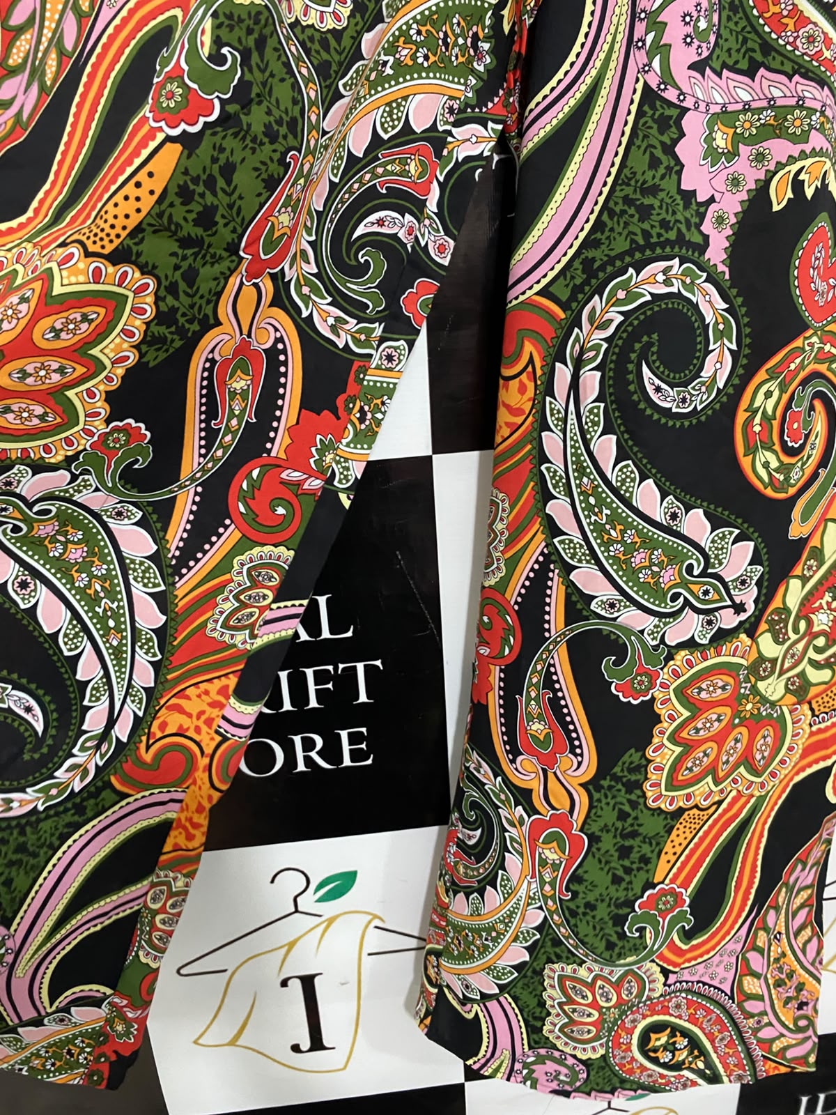 SHEIN |L| WAIST 28| A36| MULTICOLOR PAISLEY-PRINT BOHO HIGH-WAISTED WIDE-LEG PALAZZO PANTS