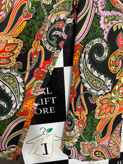 SHEIN |L| WAIST 28| A36| MULTICOLOR PAISLEY-PRINT BOHO HIGH-WAISTED WIDE-LEG PALAZZO PANTS