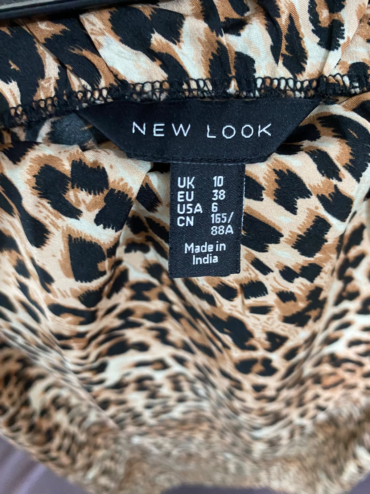 NEW LOOK |S| WAIST 26| A36| LEOPARD PRINT HIGH-WAISTED SLIP MIDI SKIRT