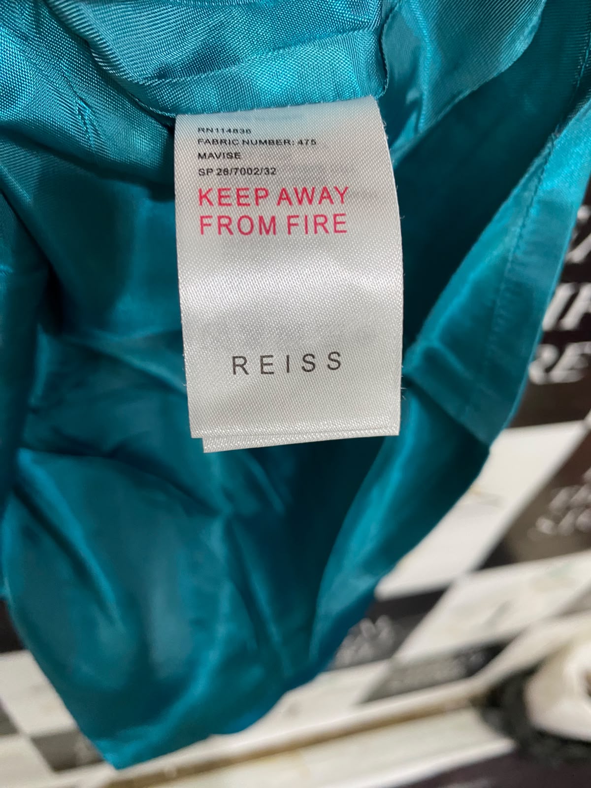REISS |M| WAIST 28| A36| TEAL SATIN HIGH-WAISTED FLOWY MAXI SKIRT