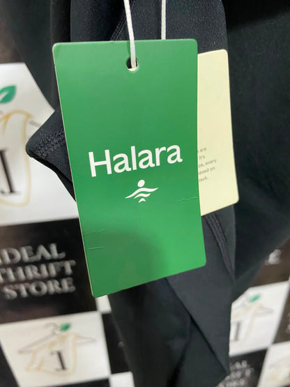 HALARA |L| WAIST 30| A36| BLACK HIGH-WAISTED PERFORMANCE ACTIVEWEAR LEGGINGS WITH SIDE POCKETS
