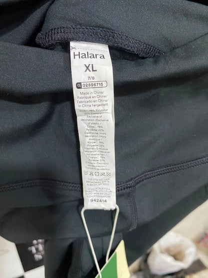 HALARA |L| WAIST 30| A36| BLACK HIGH-WAISTED PERFORMANCE ACTIVEWEAR LEGGINGS WITH SIDE POCKETS