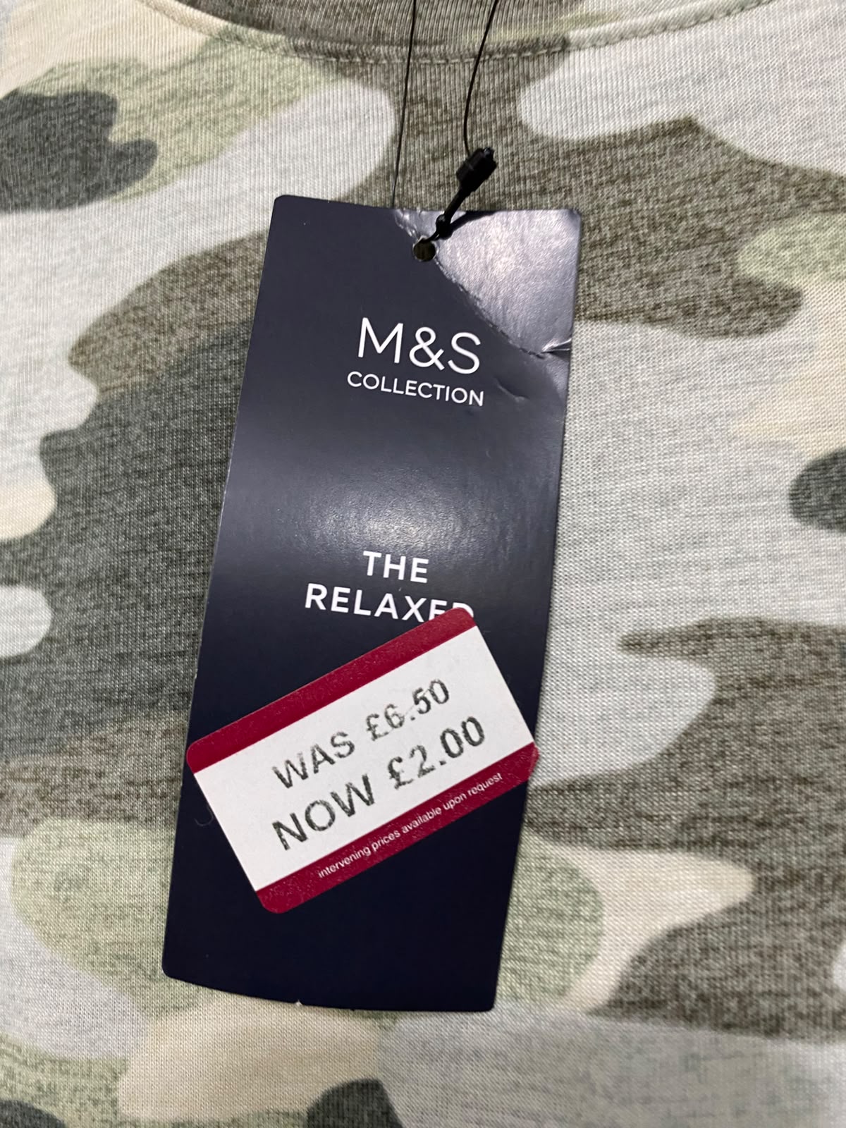 M&S |S| BUST 17| A36| CAMOUFLAGE PRINT CREW-NECK SLEEVELESS TANK TOP
