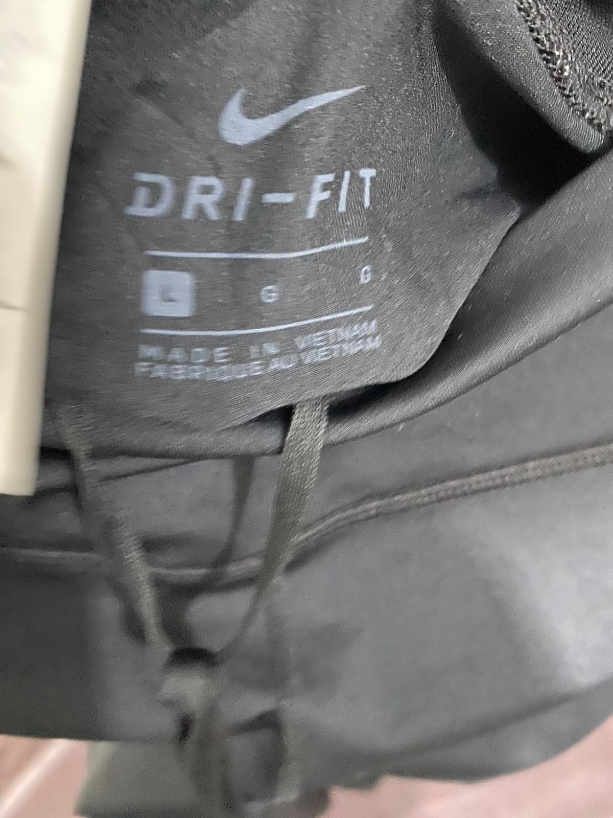 NIKE |L| WAIST 30| A36| BLACK PERFORMANCE-STRETCH DRAWSTRING LEGGINGS