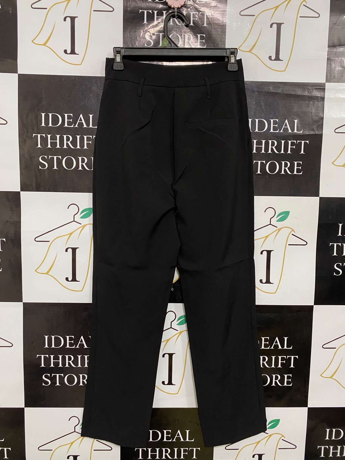 NEW LOOK |S| WAIST 26| A36| BLACK HIGH-RISE TAILORED PLEATED TROUSERS