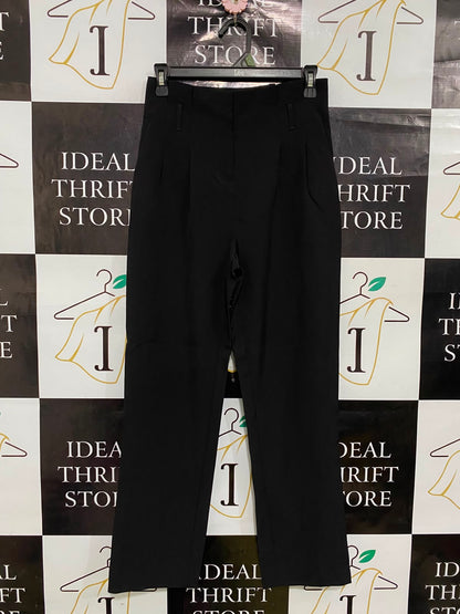 NEW LOOK |S| WAIST 26| A36| BLACK HIGH-RISE TAILORED PLEATED TROUSERS