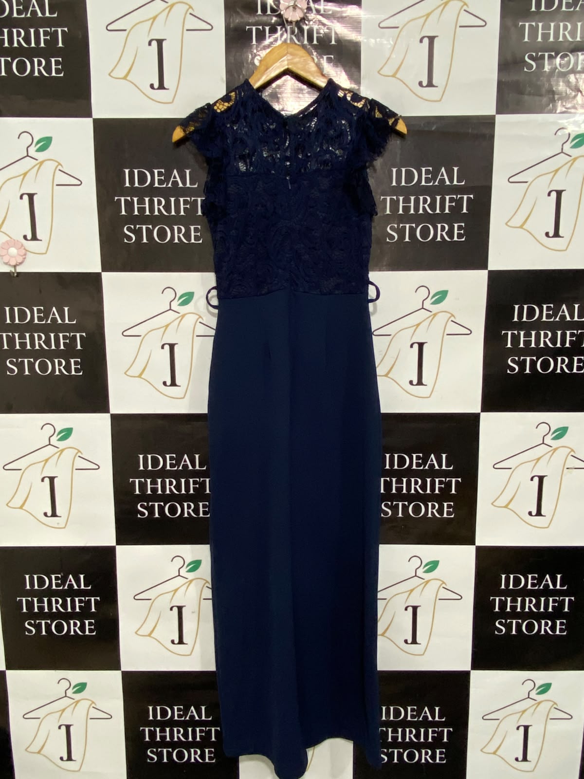 QUIZ |S| BUST 15| A35| NAVY BLUE LACE BODICE SLEEVELESS JUMPSUIT