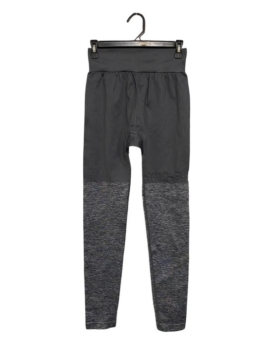 GYMSHARK |XS| WAIST 24| GREY & CHARCOAL COLOR-BLOCKED HIGH-WAISTED SEAMLESS LEGGINGS