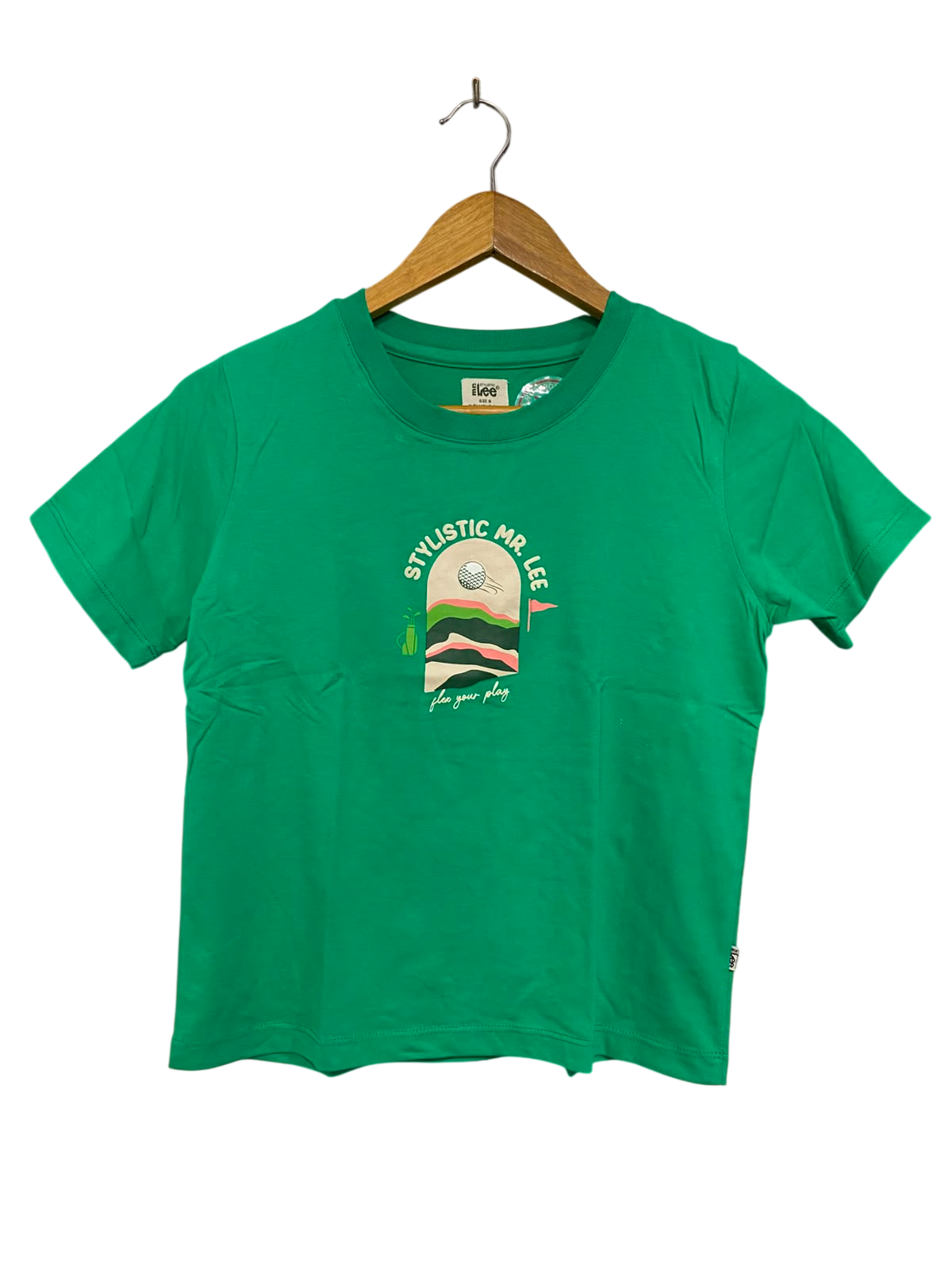 MR LEE |S| BUST 17| A37| GREEN "STYLISTIC MR. LEE" GOLF GRAPHIC T-SHIRT