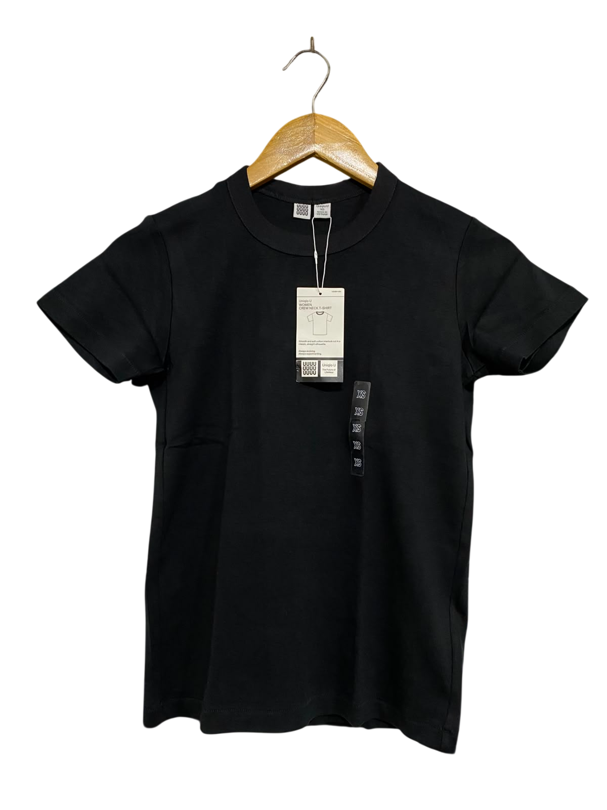 UNIQLO U |XS| BUST 14| A37| BLACK ESSENTIAL CREWNECK T-SHIRT