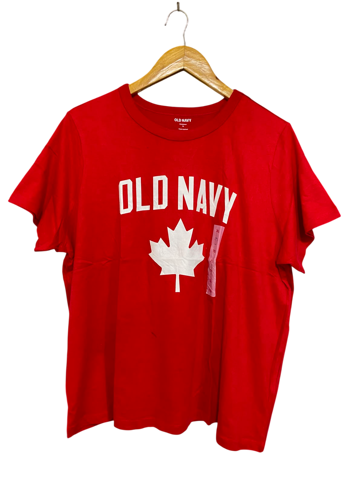 OLD NAVY |XL| BUST 22| A37| RED CANADA MAPLE LEAF LOGO T-SHIRT