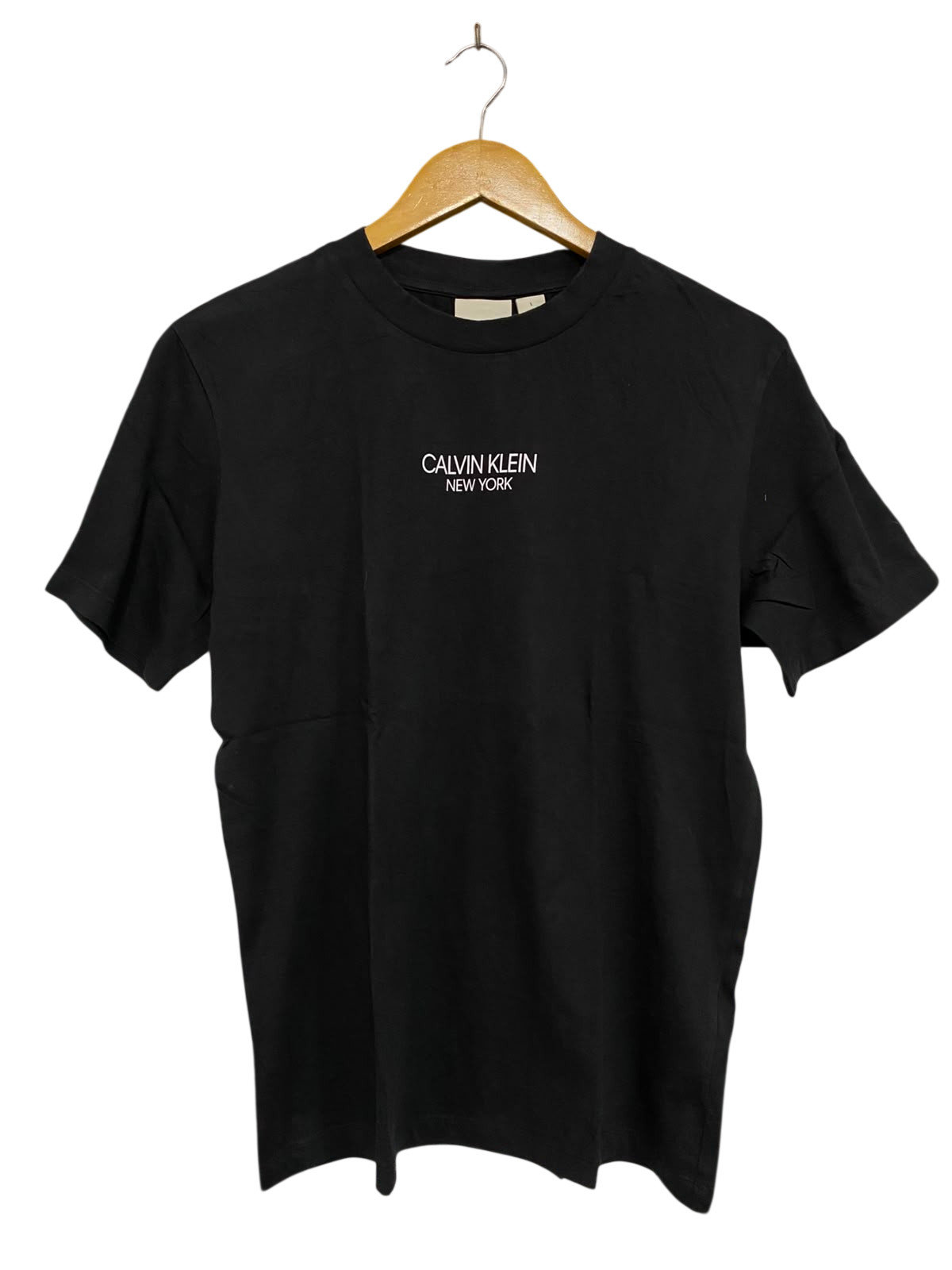 CALVIN KLEIN |L| BUST 19| A37| BLACK NEW YORK LOGO T-SHIRT