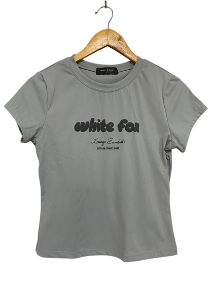 WHITE FOX |L| BUST 16| A37| GREY LOUNGE ESSENTIALS FITTED T-SHIRT
