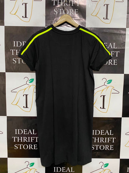 PUMA |XS| BUST 18| A37| BLACK & LIME GREEN ATHLETIC T-SHIRT DRESS