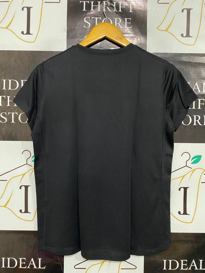 ASICS |L| BUST 20| A37| BLACK ATHLETIC PERFORMANCE T-SHIRT