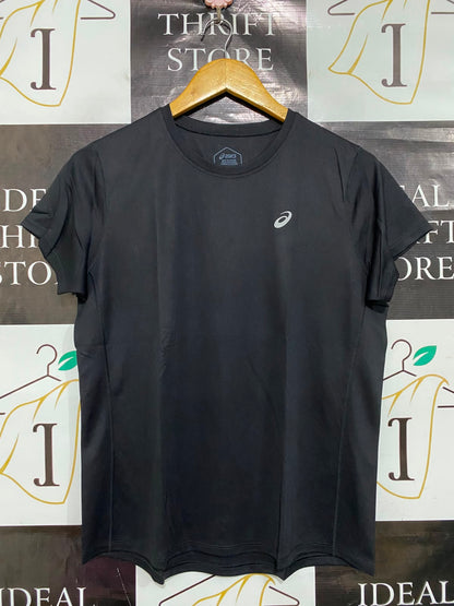 ASICS |L| BUST 20| A37| BLACK ATHLETIC PERFORMANCE T-SHIRT