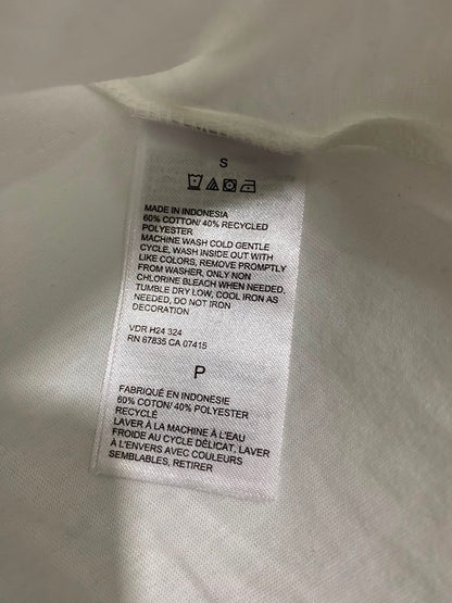 NAUTICA |S| BUST 17| A37| WHITE RHINESTONE LOGO FITTED T-SHIRT
