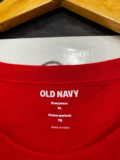 OLD NAVY |XL| BUST 22| A37| RED CANADA MAPLE LEAF LOGO T-SHIRT