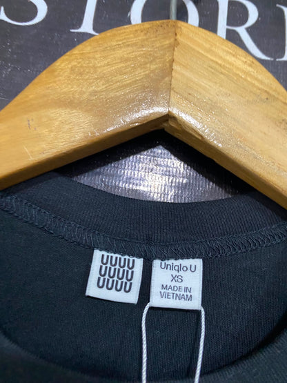 UNIQLO U |XS| BUST 14| A37| BLACK ESSENTIAL CREWNECK T-SHIRT