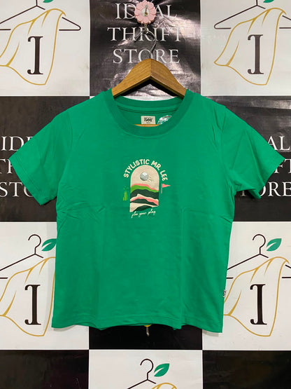 MR LEE |S| BUST 17| A37| GREEN "STYLISTIC MR. LEE" GOLF GRAPHIC T-SHIRT