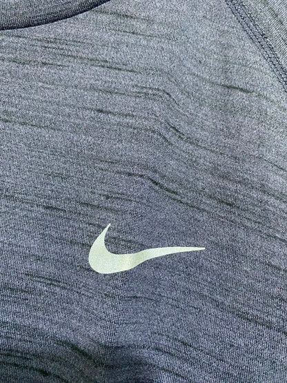 NIKE |L| BUST 19| A37| DRI-FIT GREY HEATHERED ATHLETIC RUNNING T-SHIRT