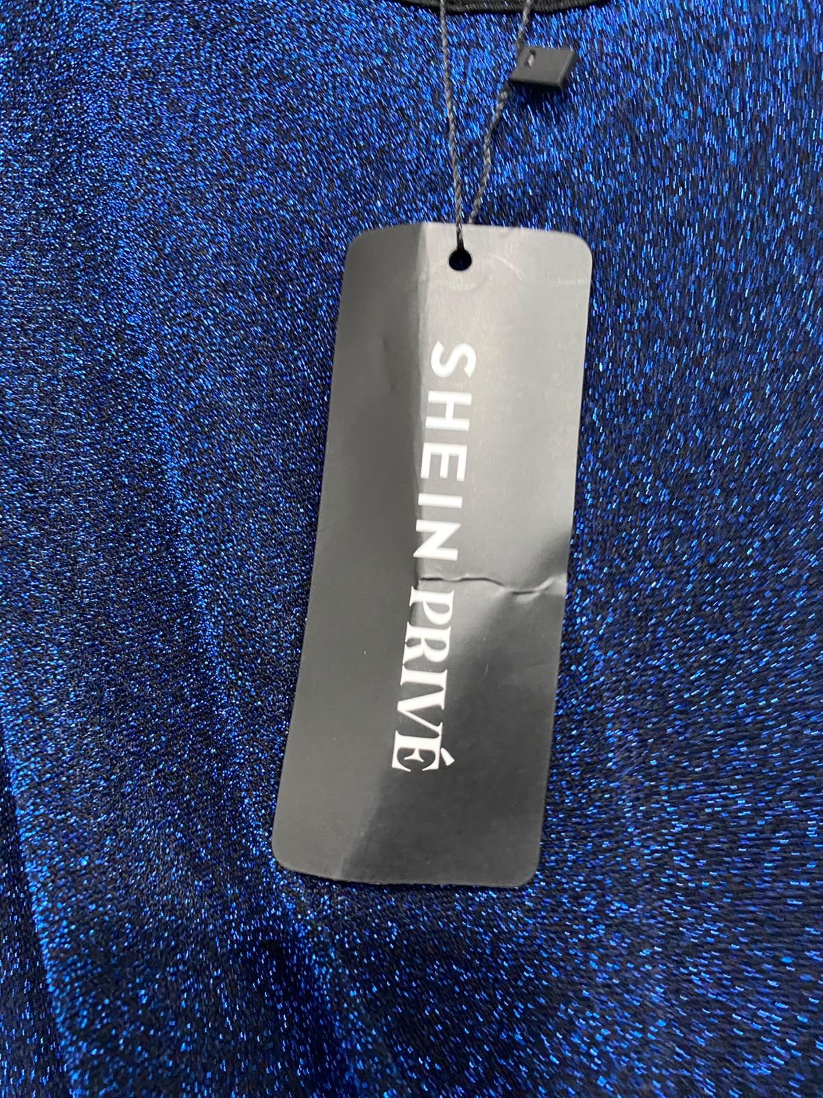 SHEIN |XL| BUST 17| A37| PRIVÉ ROYAL BLUE GLIMMER RUCHED MIDI DRESS