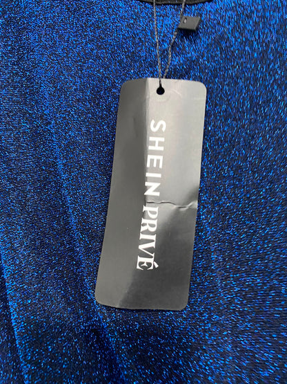 SHEIN |XL| BUST 17| A37| PRIVÉ ROYAL BLUE GLIMMER RUCHED MIDI DRESS