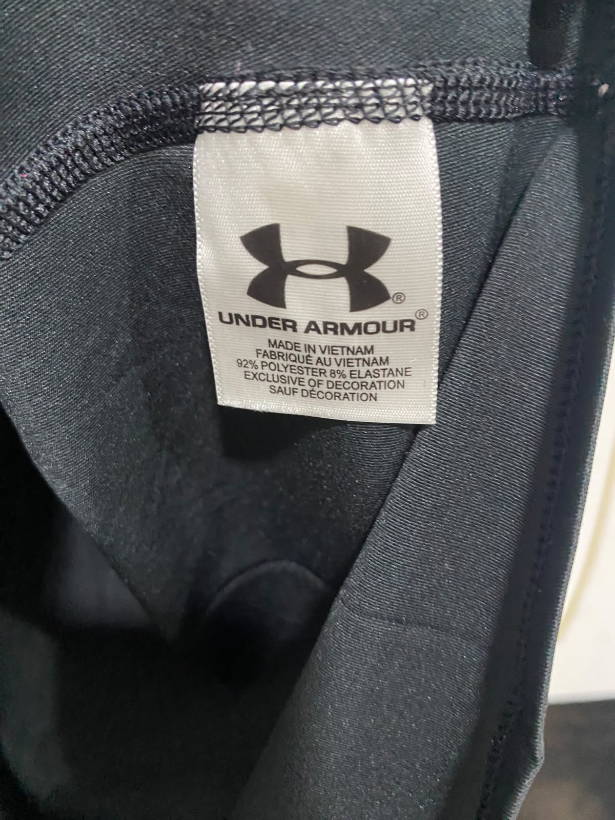 UNDER ARMOUR |XS| BUST 16| A37| CHARCOAL GREY BRAND-TAPED ATHLETIC T-SHIRT