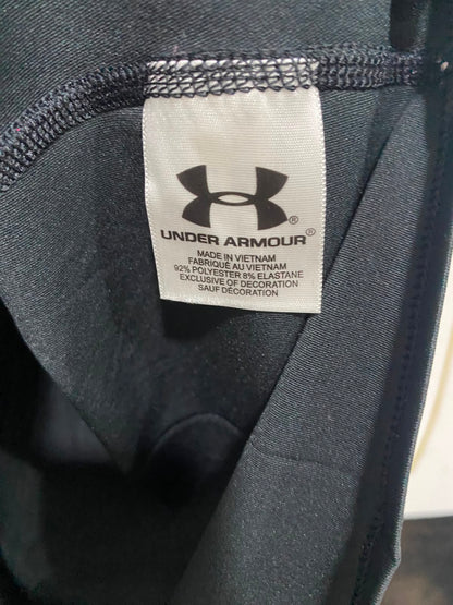 UNDER ARMOUR |XS| BUST 16| A37| CHARCOAL GREY BRAND-TAPED ATHLETIC T-SHIRT