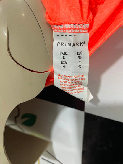 PRIMARK |S| BUST 15| A37| BRIGHT CORAL SPAGHETTI STRAP BASIC TANK TOP