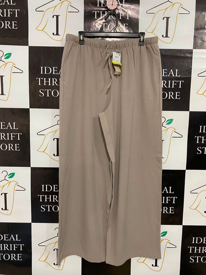 ANKO |XL| WAIST 32| A37| TAUPE WIDE-LEG DRAWSTRING CASUAL LOUNGE PANTS