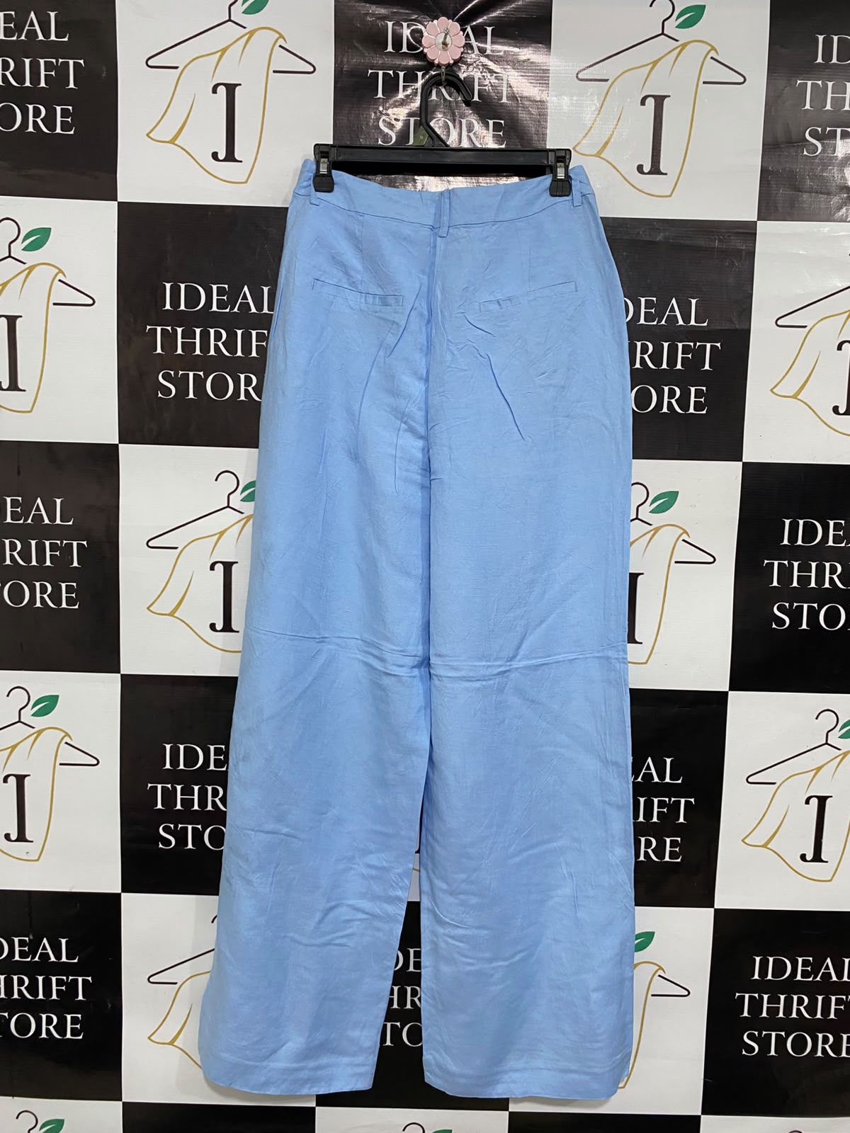 AERE |M| BUST 27| A37| PASTEL BLUE WIDE-LEG TAILORED TROUSERS
