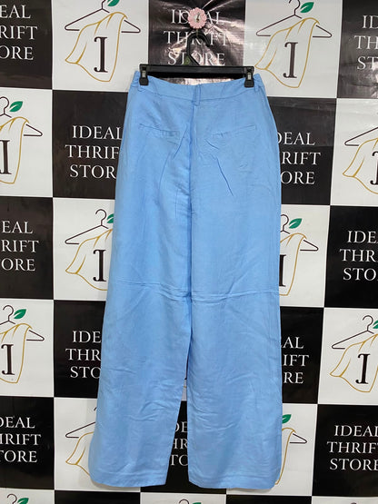 AERE |M| BUST 27| A37| PASTEL BLUE WIDE-LEG TAILORED TROUSERS