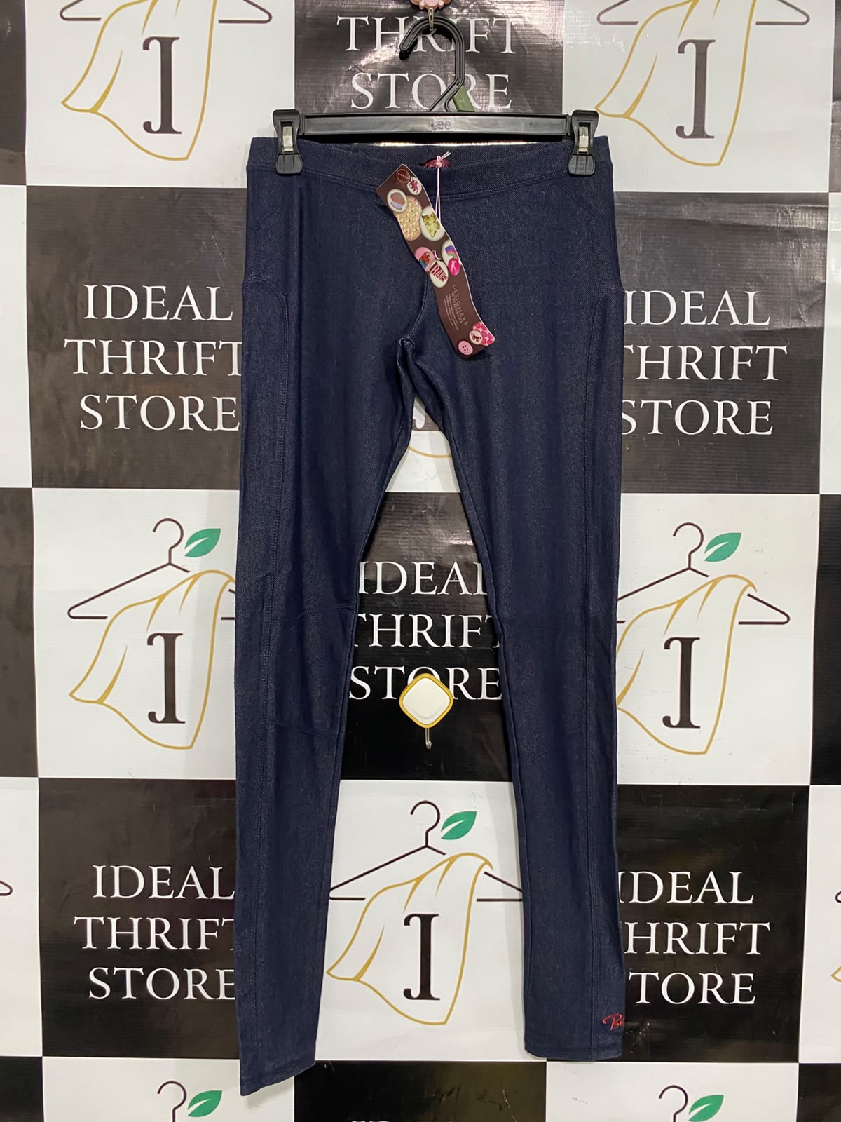 BAKER |S| WAIST 26| A37| BLUE DENIM-PRINT STRETCH LEGGINGS