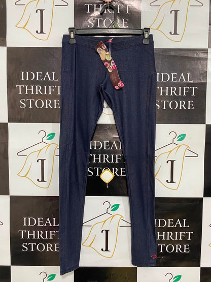 BAKER |S| WAIST 26| A37| BLUE DENIM-PRINT STRETCH LEGGINGS