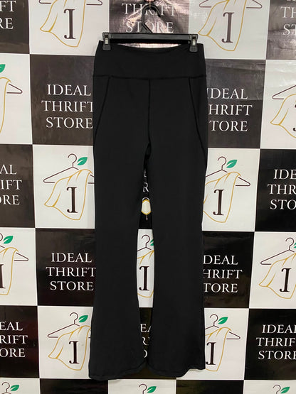 SHEIN |M| WAIST 28| A36| BLACK HIGH-WAIST SEAMED FLARED ATHLEISURE PANTS