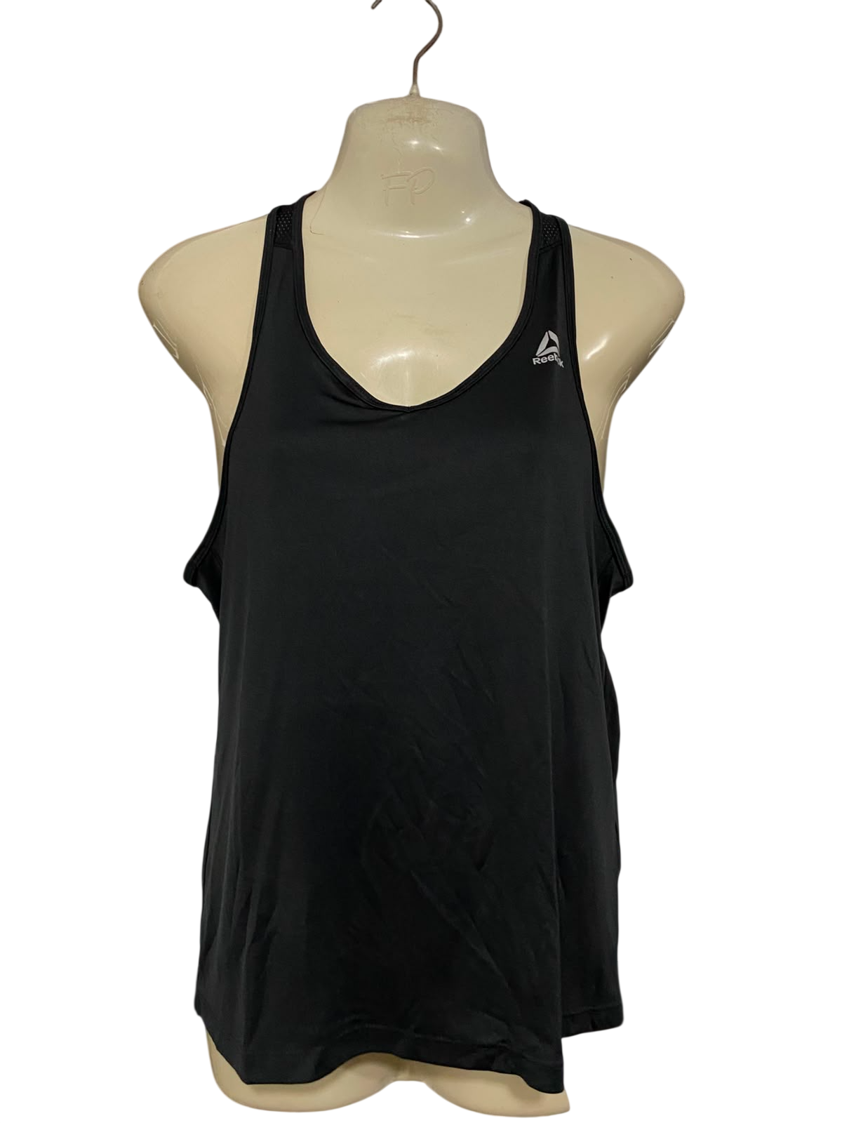 REEBOK |S| BUST 16| A37| CLASSIC BLACK ATHLETIC RACERBACK TANK TOP
