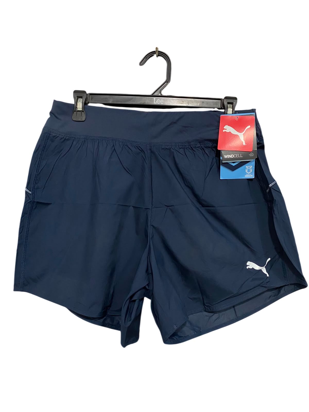 PUMA |M| WAIST 28| A37| WINDCALL NAVY BLUE PERFORMANCE RUNNING SHORTS