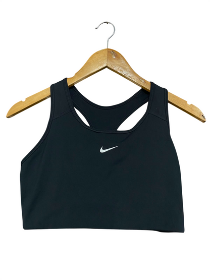 NIKE |L| BUST 14| A37| CLASSIC BLACK & WHITE SWOOSH ATHLETIC SPORTS BRA