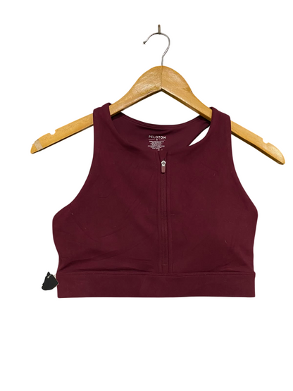 PELOTON |M| BUST 13| A37| MAROON FRONT-ZIP HIGH-NECK ATHLETIC SPORTS BRA